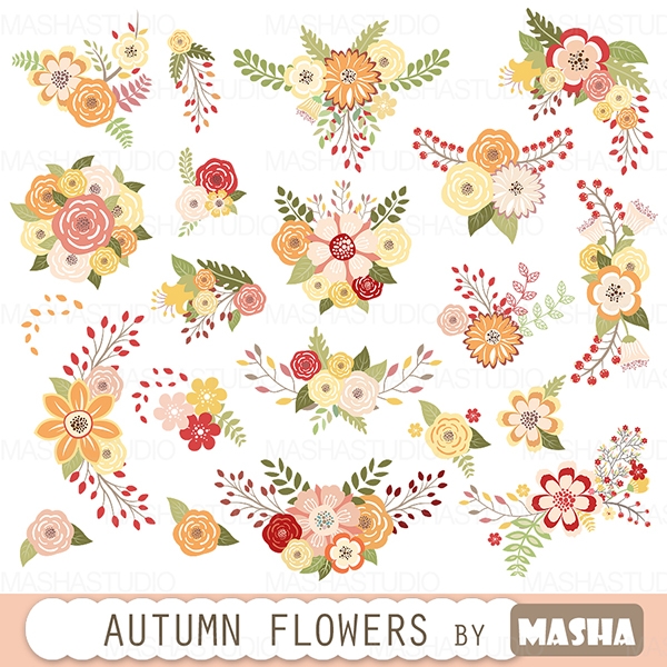 Download Autumn Flowers Clipart 