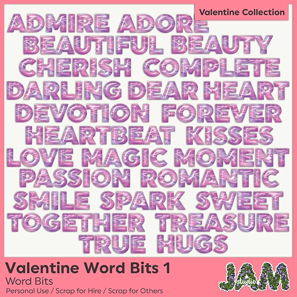 Download Valentine Word Bits 1 
