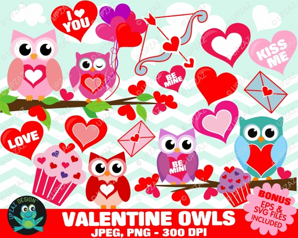 Download Valentines Owls Clipart  