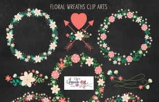 Floral wreaths clipart