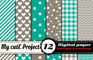 Cyan & grey - Digital