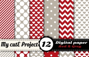 Grey & Red - Digital