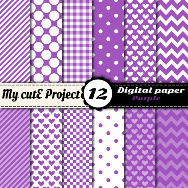 Download Purple - Digital Scrapbooking Paper  