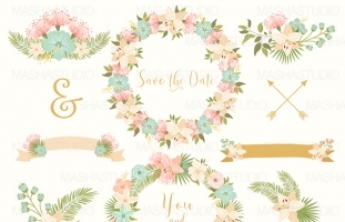 WEDDING WREATHS CLIPART