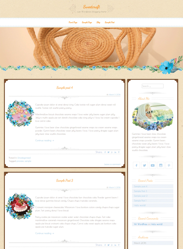 Download Sweetcraft Wordpress Theme 