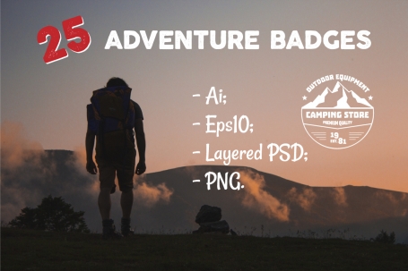 25 Adventure Badges & Logos ⛺