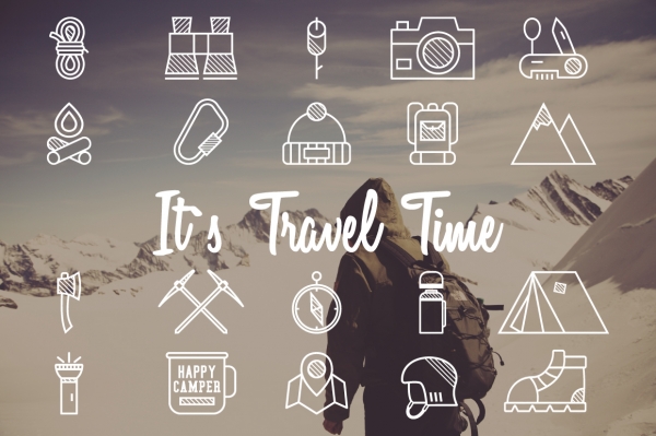 Download 20 Mountain Explorer & Travel Icons 