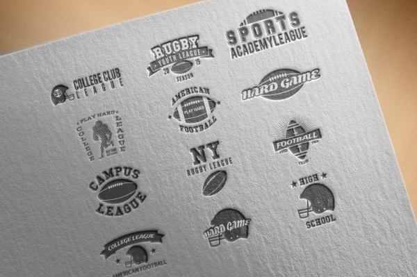 Download 12 Football Labels & Patterns 