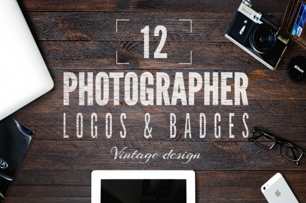 Download Retro Photography Logo Templates Set 