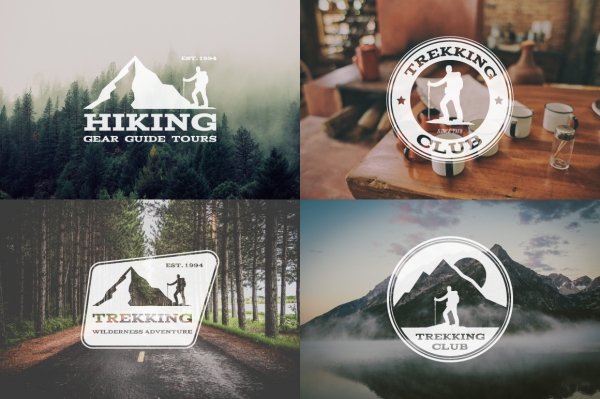 Download 6 Trekking Adventure Badges & Logos 