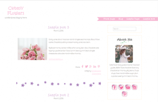 Cutesy Flowers Wordpress Theme
