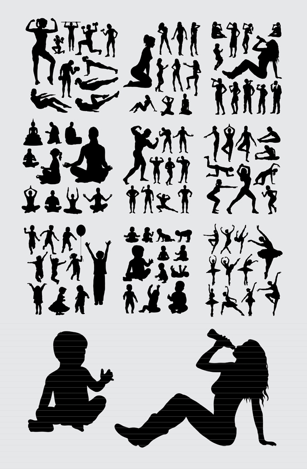 Download People Activity Silhouette 