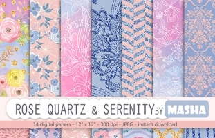  Rose Quartz And Serenity Digital