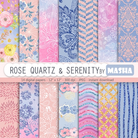 Rose Quartz And Serenity Digital