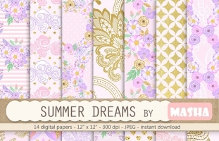 Summer Dreams Digital Papers