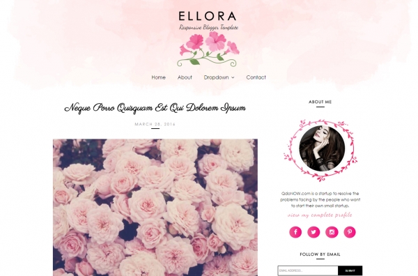 Download Ellora- Feminine Responsive Blogger Template 