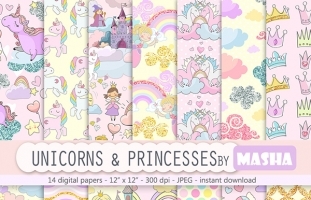 Unicorns and Princesses Digital