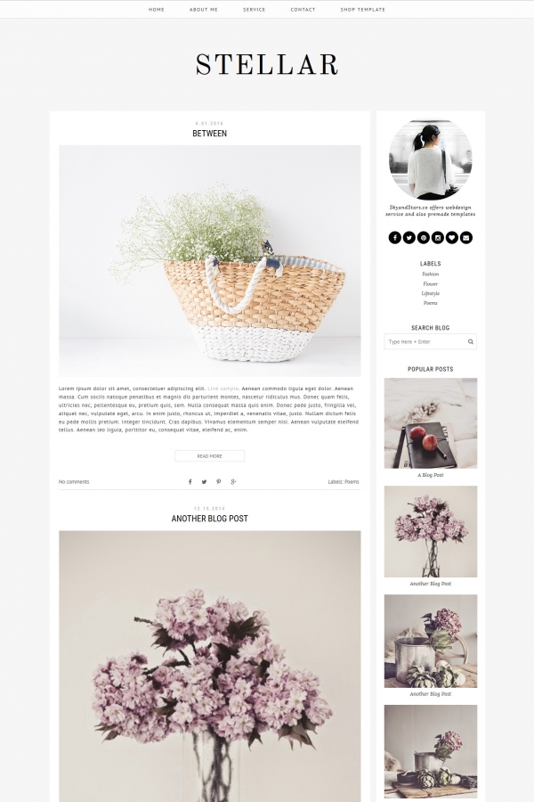 Download Premade Blogger Template 'STELLAR' 