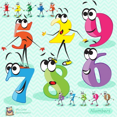 Pretty Numbers Clipart