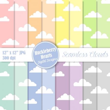 Seamless Clouds Digital Paper