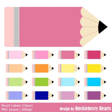 Pencil Labels Clipart