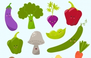 Veggie Friends Clipart