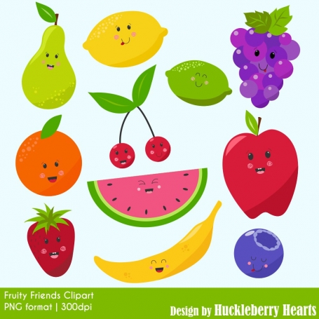 Fruity Friends Clipart