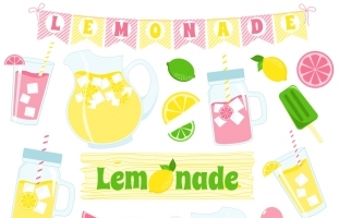 Lemonade Clipart Set