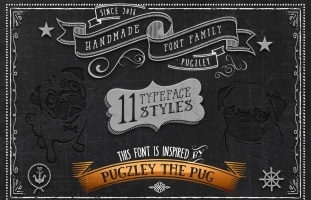 11 Hand made Font family