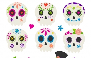 Sugar Skulls Clipart