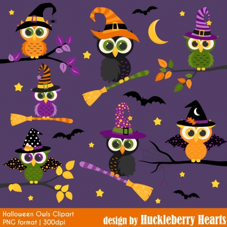 Halloween Owls Clipart