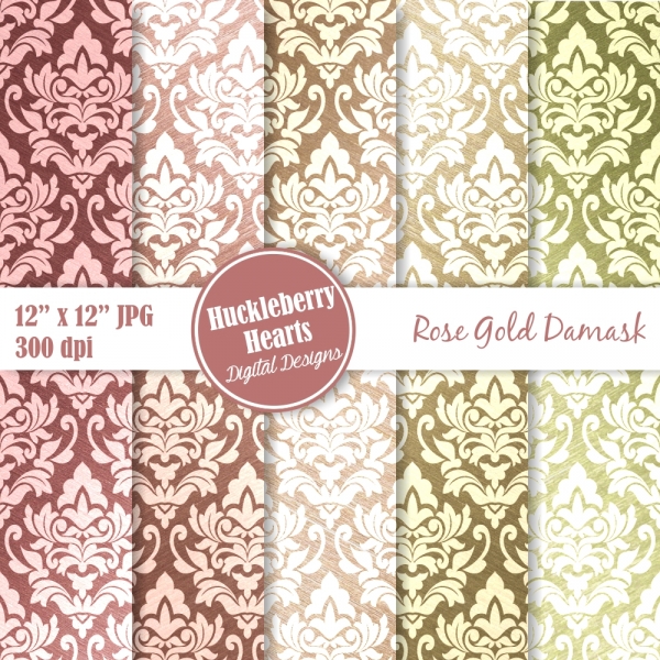 Download Rose Gold Damask 