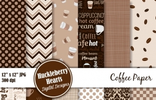 Coffee Scrapbook Paper