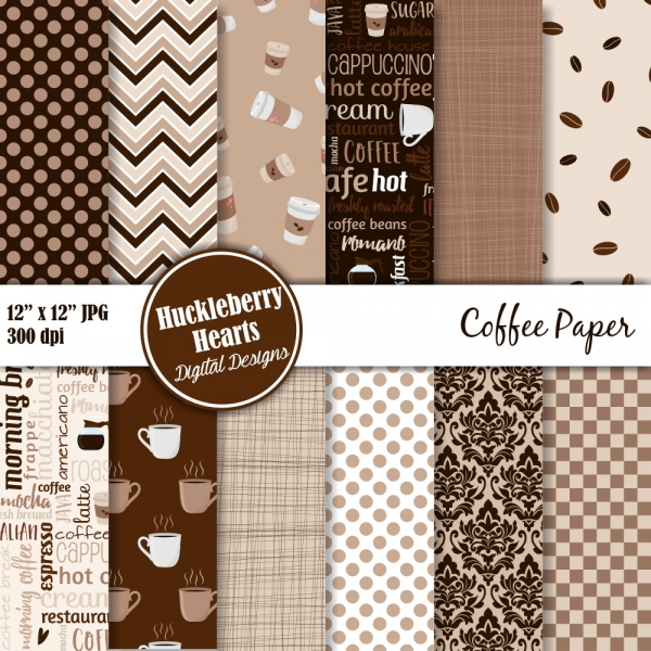 Download Coffee Scrapbook Paper 