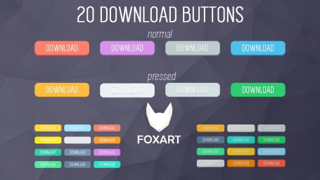 Download buttons | Flat design |