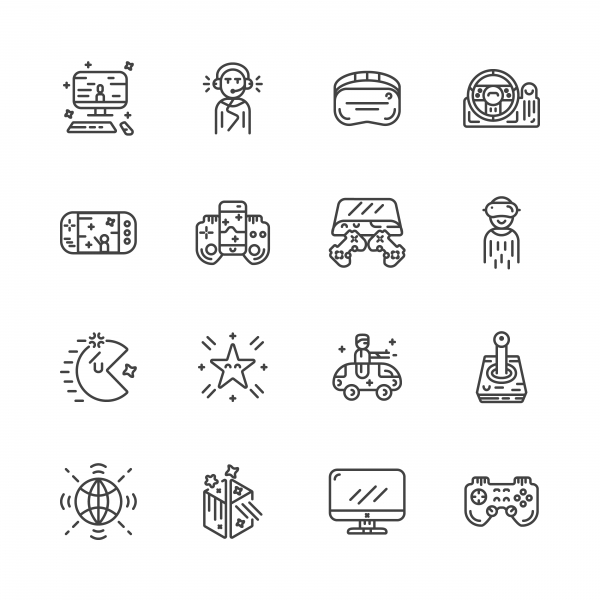 Download Outline Videogame Icons  