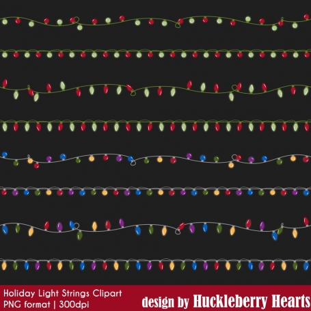 Christmas Lights Clipart, String