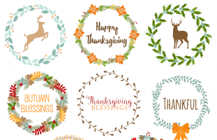Thanksgiving Wreaths Clipart,