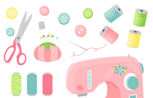 Sewing Clipart, Sewing Machine,