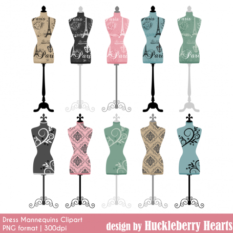 Mannequin Clipart, Dress Forms,