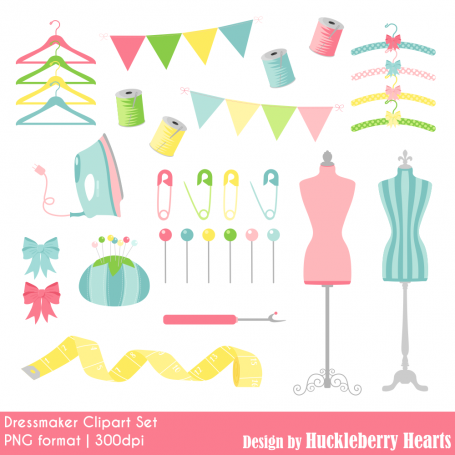 Sewing Clipart, Dressmaker