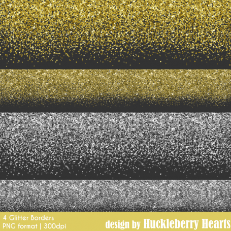 Glitter Borders, Glitter Clipart,