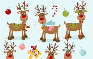 Reindeer Clipart, Christmas