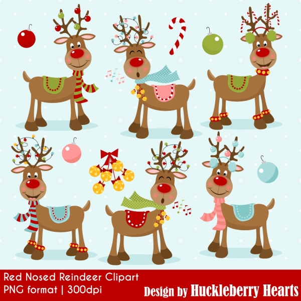 Download Reindeer Clipart, Christmas Clipart, Rudolph, Red Nosed Reindeer 