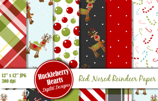 Reindeer Paper, Christmas Paper,