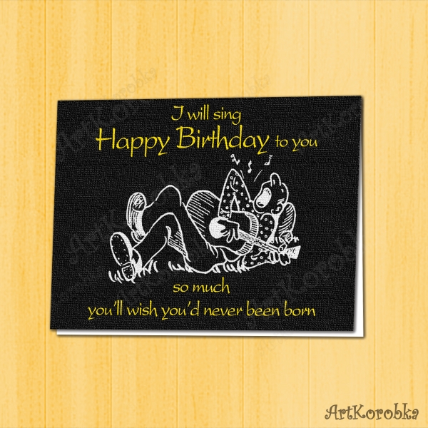 Download Happy Birthday Original Funny Card Printable - Birthday Song 