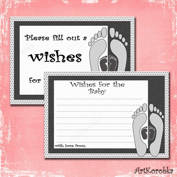 Download Baby Shower Wishes For Baby -  Advice Card 