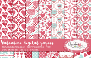 Valentine's Day Digital papers