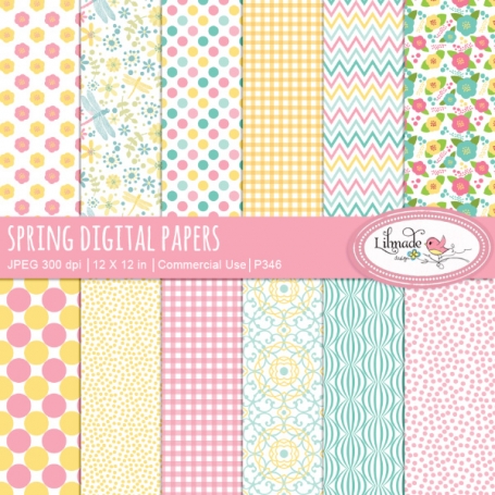 Spring Digital Papers