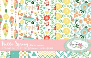 Spring Digital Papers